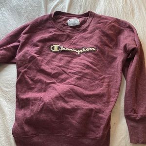Burgundy, champions, vintage, crewneck